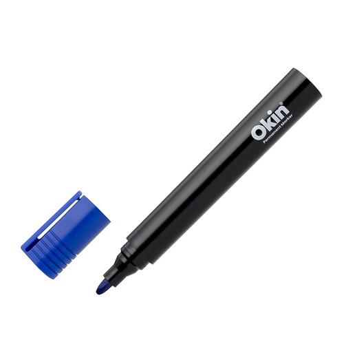 Okin Permanent Marker Bullet Tip Blue