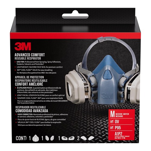 3M Respirator Pro Paint 7512PA1-A-PS Medium