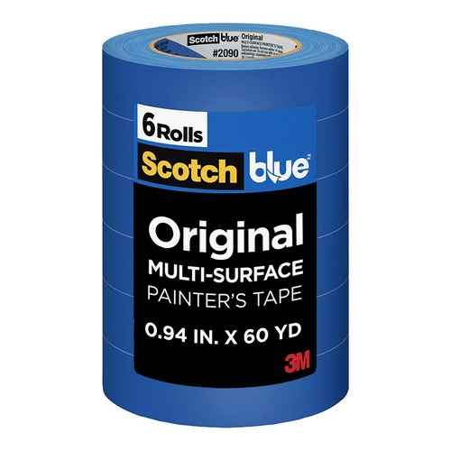 ScotchBlue Painter's Tape 2090-24P6 Original 24mm x 55m, Pack of 6