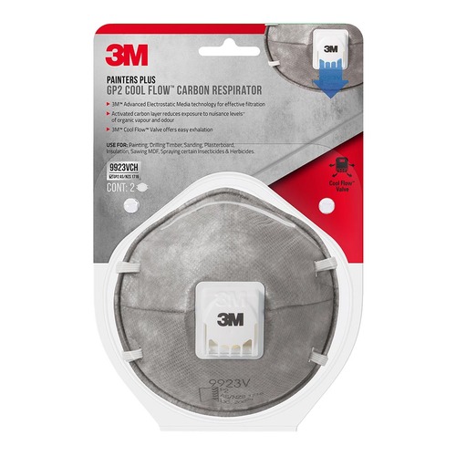 3M Painters Plus Respirator 9923VCH-2-DC, Pack of 2