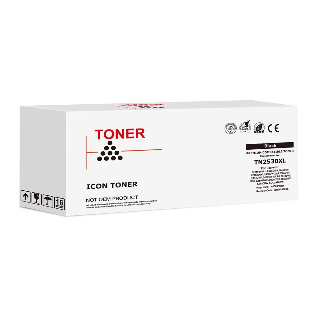 Icon Compatible Brother TN2530XL Black Toner Cartridge