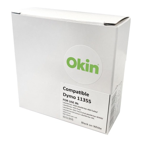 Okin Compatible Dymo LW Labels 51x19mm 500 Roll