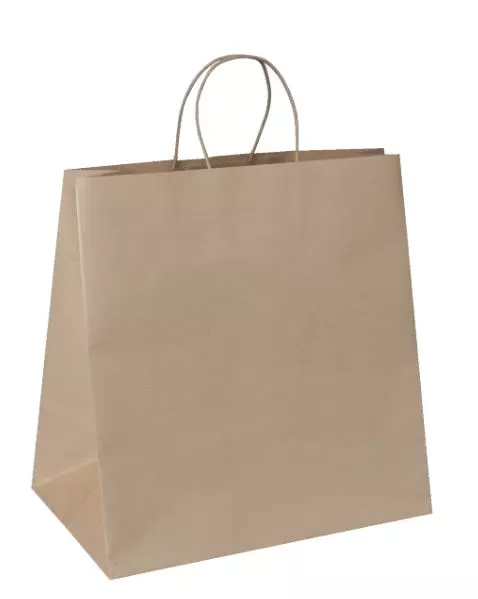 Twist Handle Paper Bag Small Brown, 280mm x 150mm x 275mm, 120gsm - Matthews
