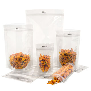 Standup Pouch Compostable Clear 70g 110x170x70mm