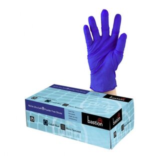 Nitrile Ultra Soft Cobalt Blue P/F Small - Bastion
