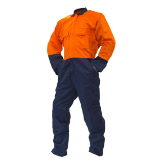Overall Ls, 300Gsm Cotton, Orange/Navy Do-Size 6