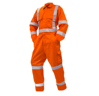 Overall Ls, 200Gsm Cotton Ripstop, Orange, Ttmc-W-Size 12