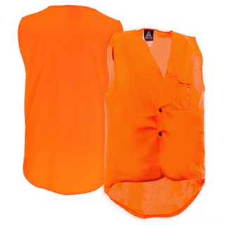 Hi-Vis Vest, Domed, Day Only, Orange-Size 3Xl