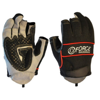 Two Finger Mechanics Glove, Black-Size L