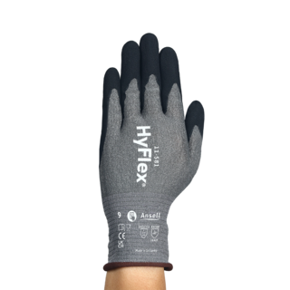 Ansell Hyflex 11-581 Nitrile-Coated Cut Resistant Gloves – Ultra Light, Highest Cut Protection - M