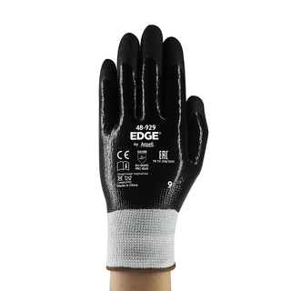 Ansell Edge 48-929 Nitrile-Coated Cut Resistant Gloves – Durable Coating and Grip for Oily Environments - XS