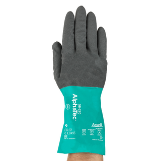 Ansell AlphaTec 58-270 Nitrile-Coated Chemical Gloves – Strong Grip, High Dexterity - 2XL