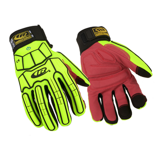Ansell Ringers R-161 Impact Protection Gloves – Spandex Liner with Synthetic Leather Grip - L