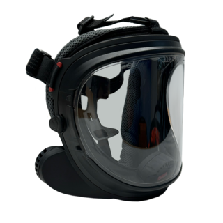 CleanAIR UniMask with 5-Point Head Harness - Grey / Cylindrical Polycarbonate (Impact Resistant)