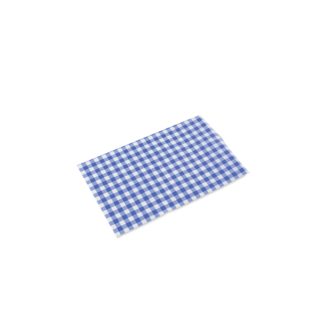 Wrap BL greaseproof 1/4 blue gingham dispenser blue gingham 200 x 330 - Detpak